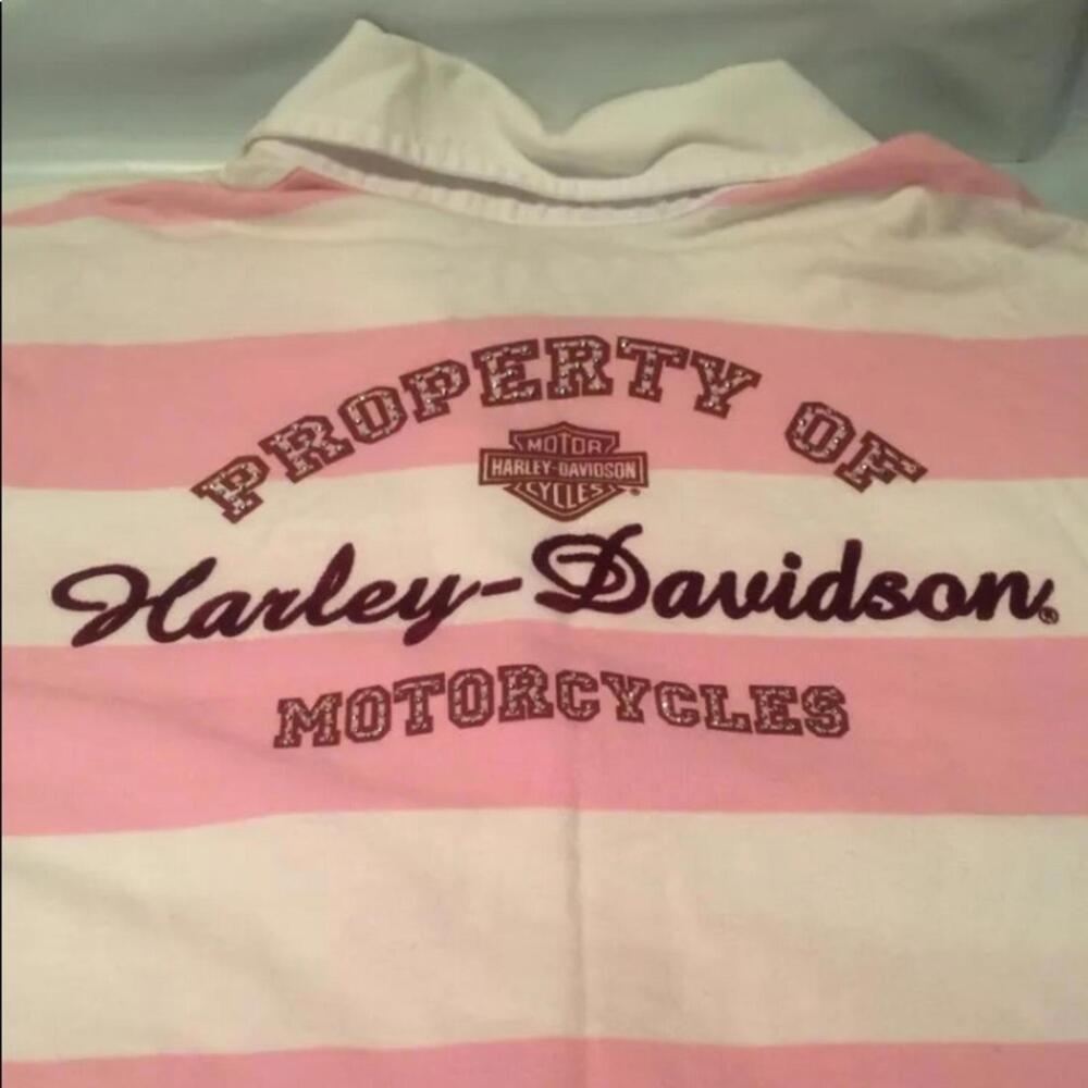 Harley Davidson rugby style long sleeve shirt 1X - Picture 7 of 8